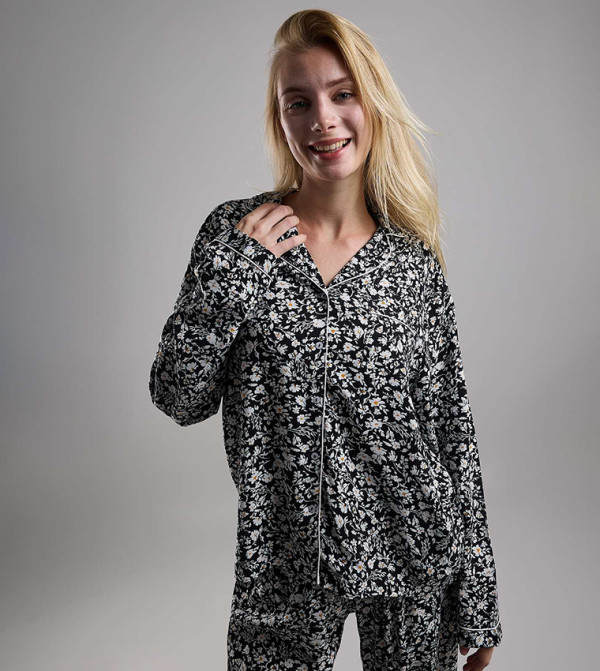 R&B  Sleepwears & Loungewears - Black Pyjama Set