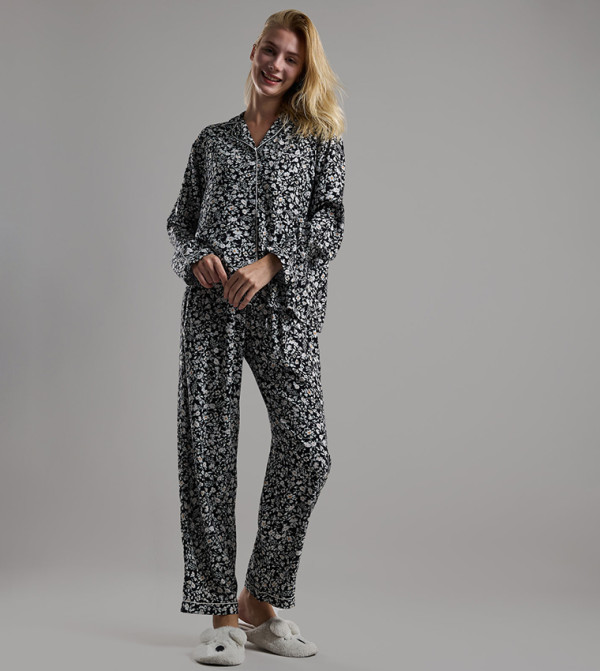 R&B  Sleepwears & Loungewears - Black Pyjama Set