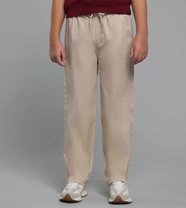 R&B  Trousers & Pants - Beige Trousers & Pants