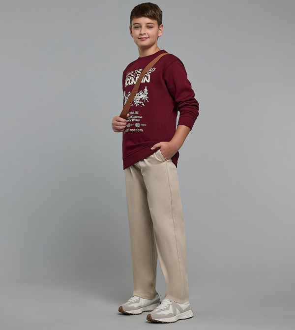 R&B  Trousers & Pants - Beige Trousers & Pants