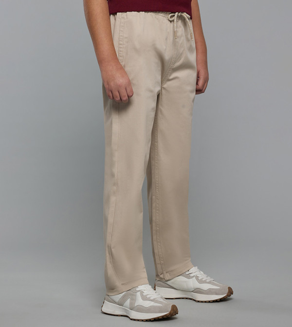 R&B  Trousers & Pants - Beige Trousers & Pants