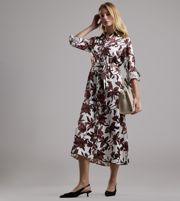 R&B  Dresses - Brown Shirt & T-Shirt Dresses