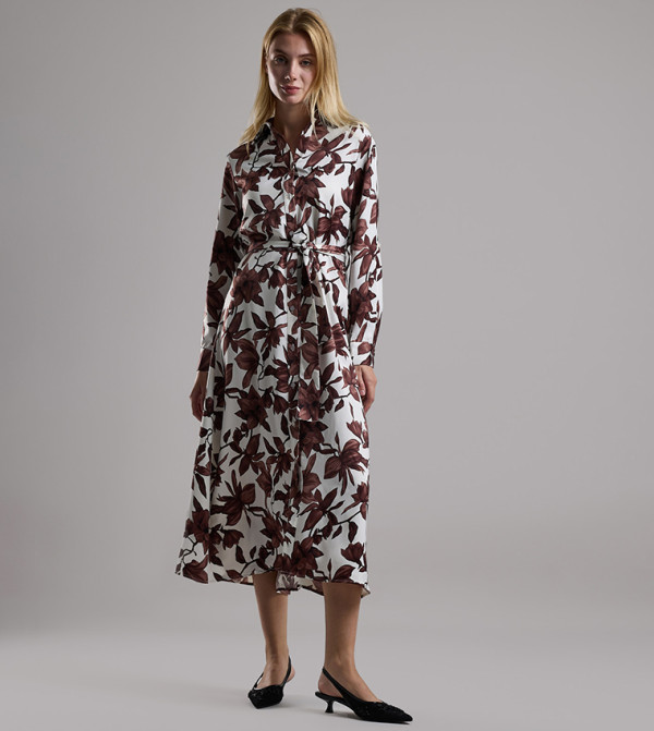 R&B  Dresses - Brown Shirt & T-Shirt Dresses