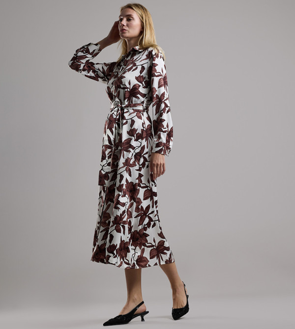 R&B  Dresses - Brown Shirt & T-Shirt Dresses