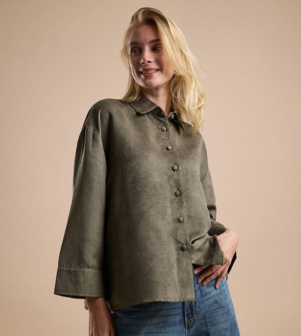 R&B  Shirts - Olive Shirts