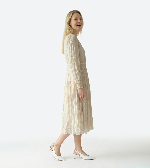 Beverly Hills Polo Club  Clothing - Beige Midi Dresses