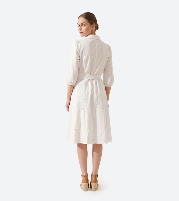 Beverly Hills Polo Club  Casual Dresses - White Shirt & T-Shirt Dresses