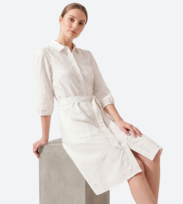 Beverly Hills Polo Club  Casual Dresses - White Shirt & T-Shirt Dresses
