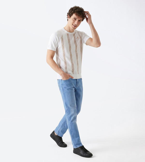 Beverly Hills Polo Club  Round Neck Sweaters - White Round Neck Sweaters