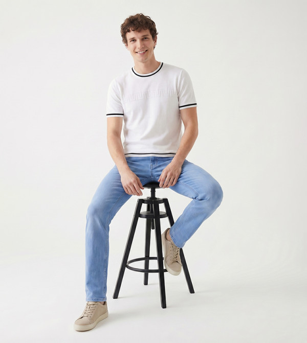 Beverly Hills Polo Club  Sweaters & Cardigans - White Round Neck Sweaters