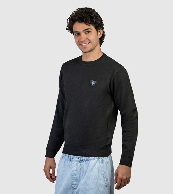 بيفرلي هيلز بولو كلوب  سترات و كارديغانات  - أسود Round Neck Sweaters
