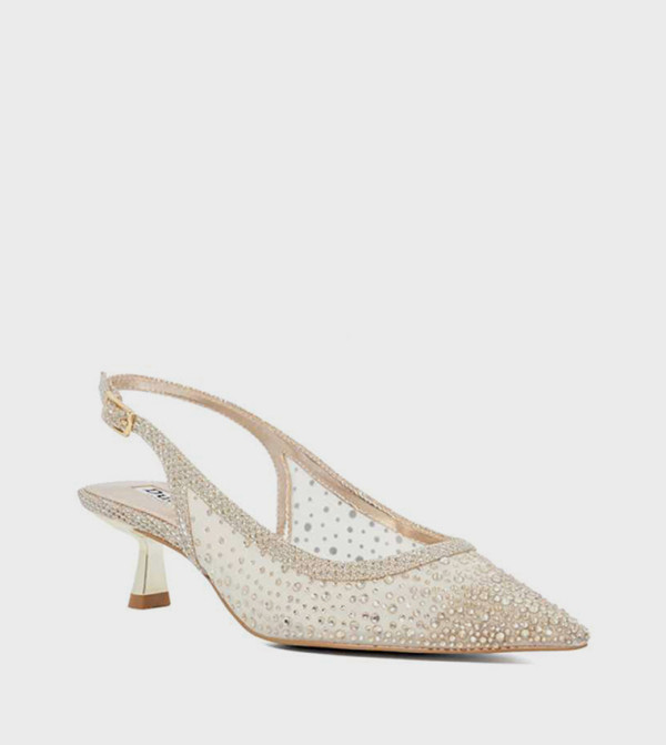 Dune London  valentine-2026 - Gold Pumps