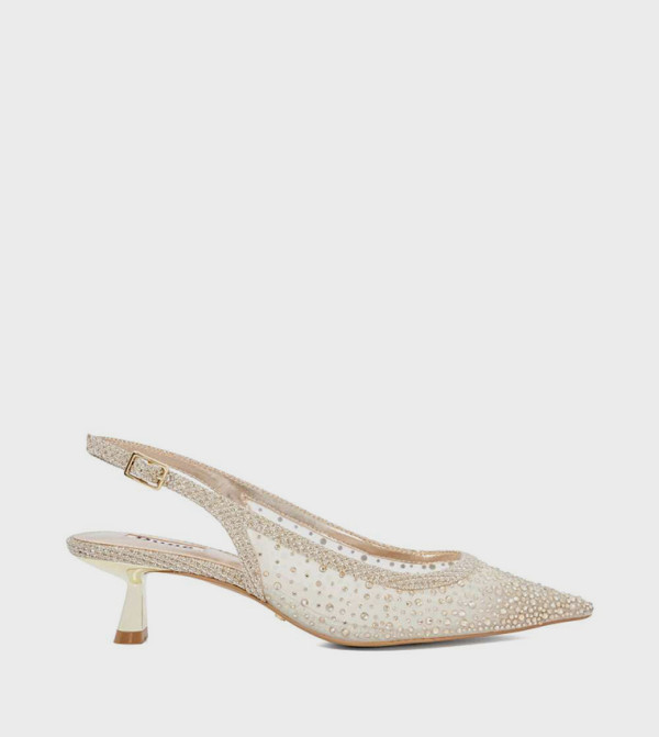 Dune London  valentine-2026 - Gold Pumps