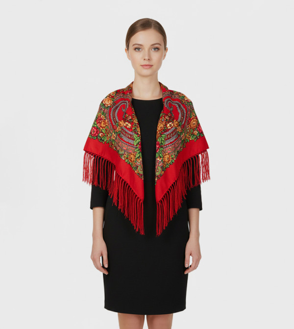 Ddaniela  Scarves - Red Woven Scarves