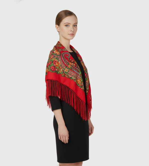 Ddaniela  Scarves - Red Woven Scarves