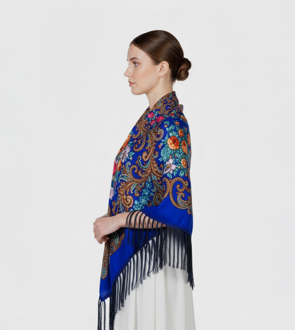 Ddaniela  Scarves - Blue Woven Scarves