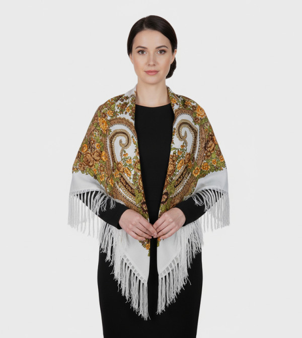 Ddaniela  Scarves - White Woven Scarves