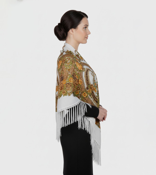 Ddaniela  Scarves - White Woven Scarves