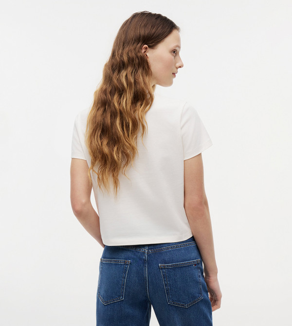 Tommy Jeans TOMMY JEANS - White Short Sleeve T-Shirts