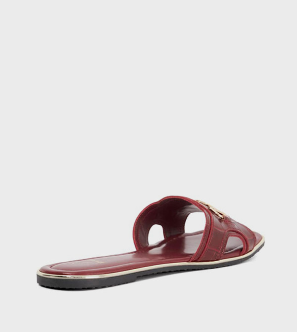ديون لندن ديون لندن - بورغندي Flat Sandals