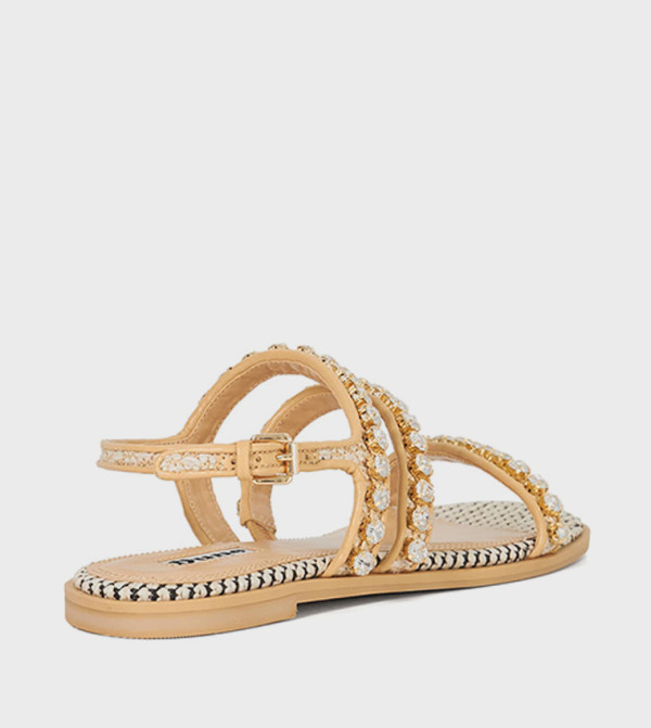 Dune London Shoes - Gold Flat Sandals
