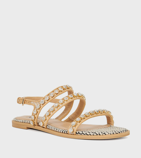 Dune London  Shoes - Gold Flat Sandals