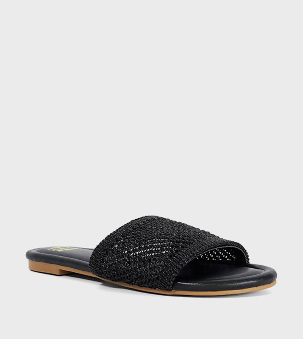 Dune London  Shoes - Black Flat Sandals