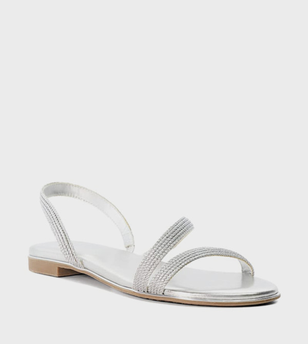 Dune London  Flat Sandals - Silver Flat Sandals