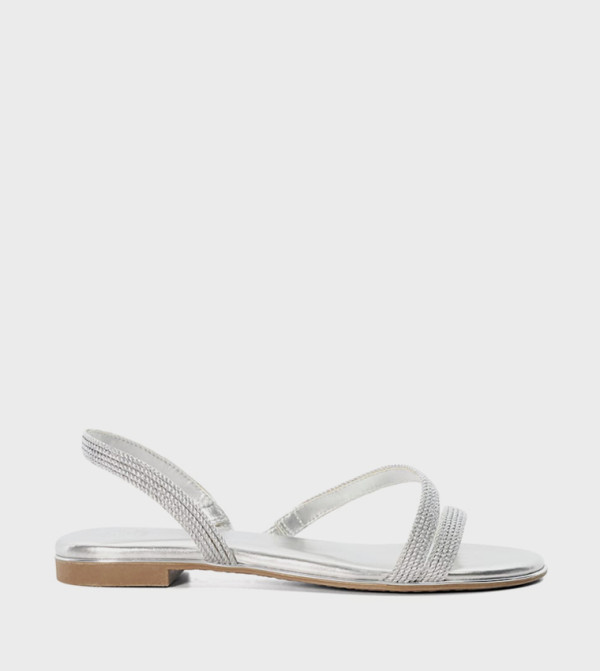Dune London  Flat Sandals - Silver Flat Sandals