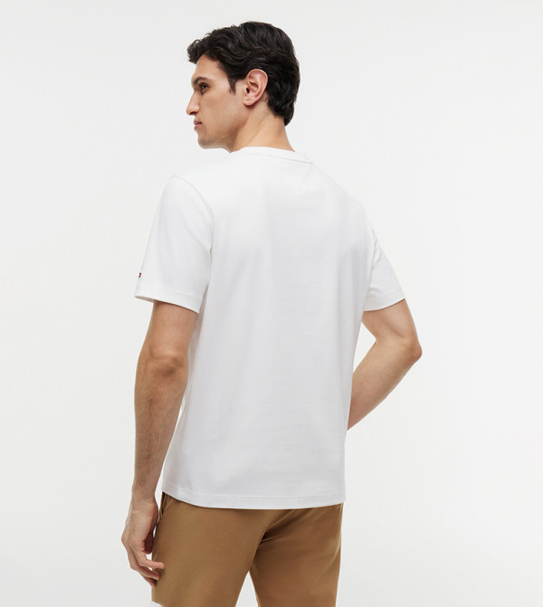 تومي هيلفيغر تومي هيلفيغر - أبيض Round Neck T-Shirts