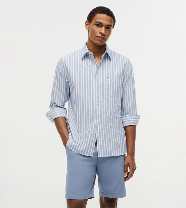 Tommy Hilfiger  Casual Shirts - Blue Long Sleeves