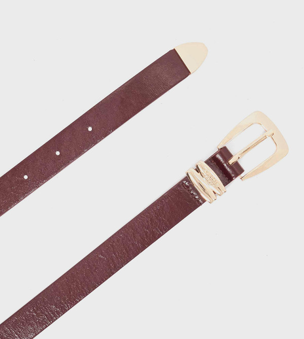 Dune London  Leather Belts - Burgundy Leather Belts