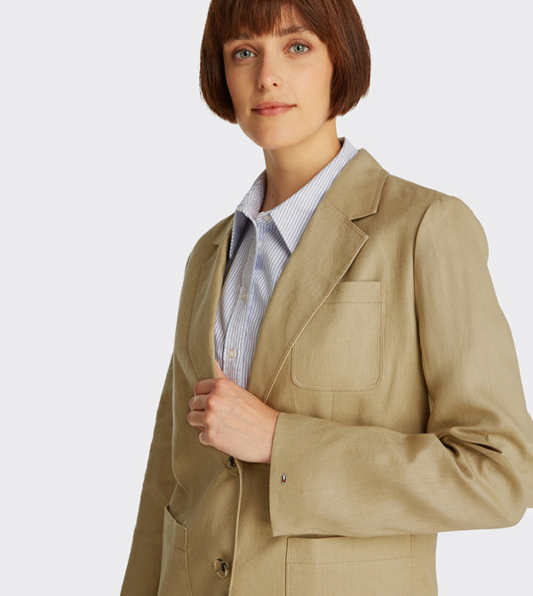 تومي هيلفيغر جاكيتات ومعاطف - بني بليزرات