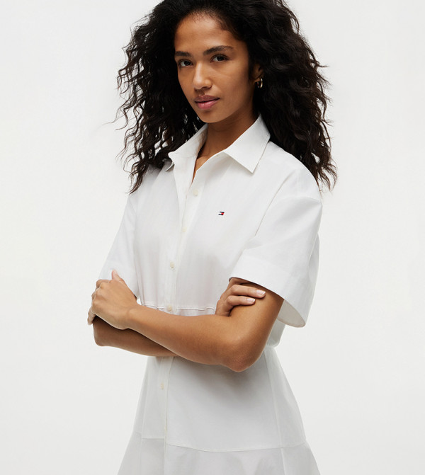 تومي هيلفيغر  فساتين تيشيرت - أبيض Shirt & T-Shirt Dresses