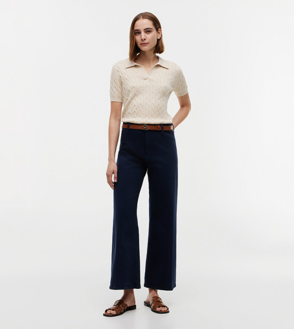تومي هيلفيغر ساق واسعة - كحلي Wide Leg Jeans