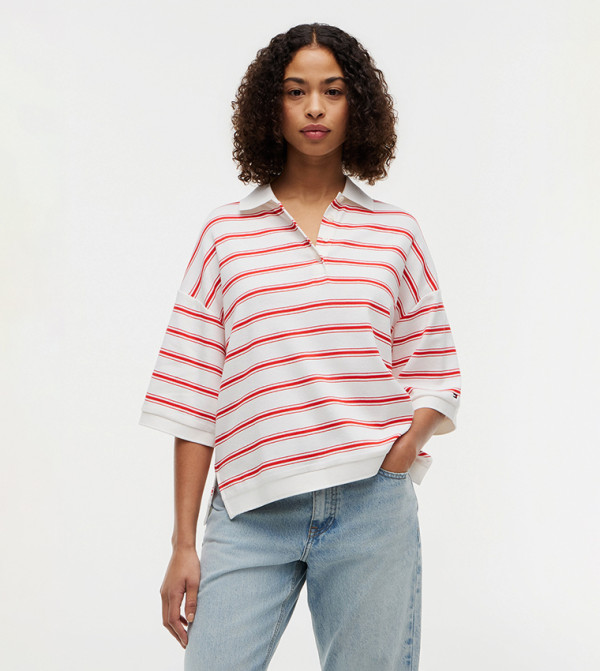 Tommy Hilfiger  Polo T-Shirts - Red Polo T-shirts