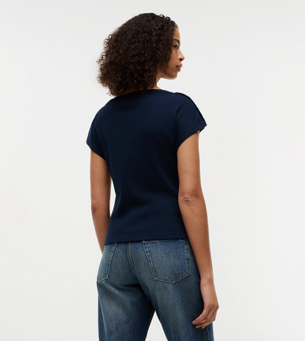 Tommy Hilfiger T-Shirts - Navy Short Sleeve T-Shirts