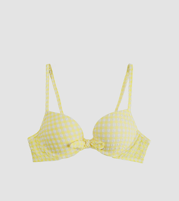 كوتون  توب بكيني  - أصفر Bikini Tops