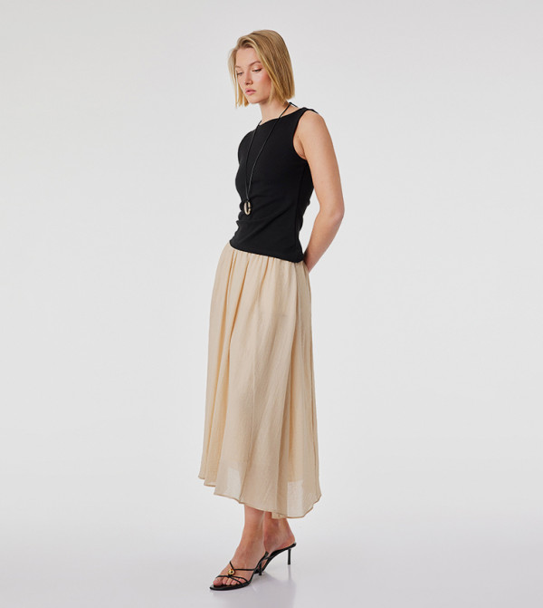 Koton  Clothing - Light Brown Midi Skirts