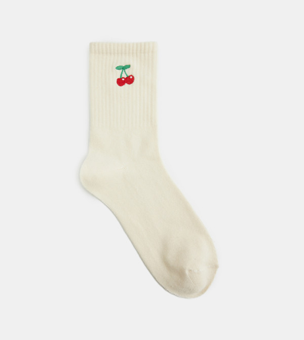 كوتون  جوارب للكاحل  - كريمي  Ankle Length Socks