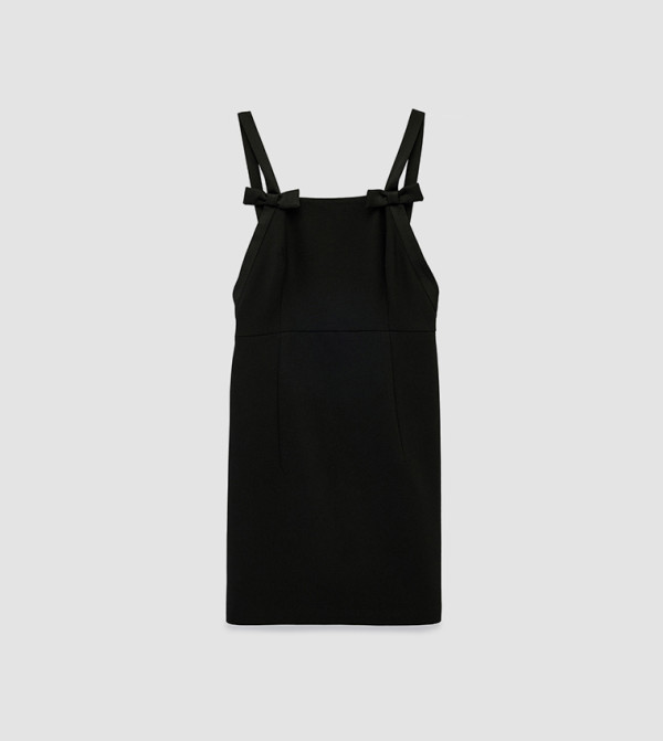 كوتون فساتين حفلة - أسود Mini Dresses