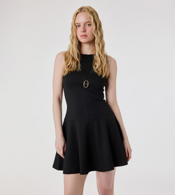 كوتون  فساتين كاجوال - أسود Mini Dresses