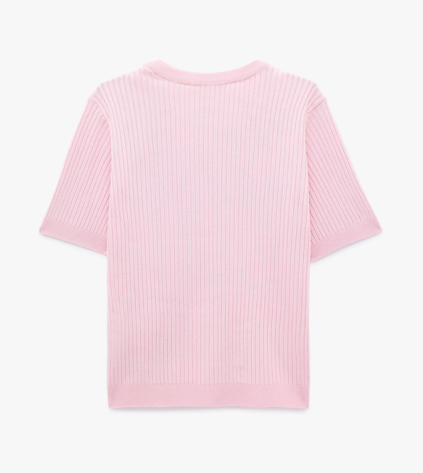 Koton Sweaters - Pink Round Neck Sweaters