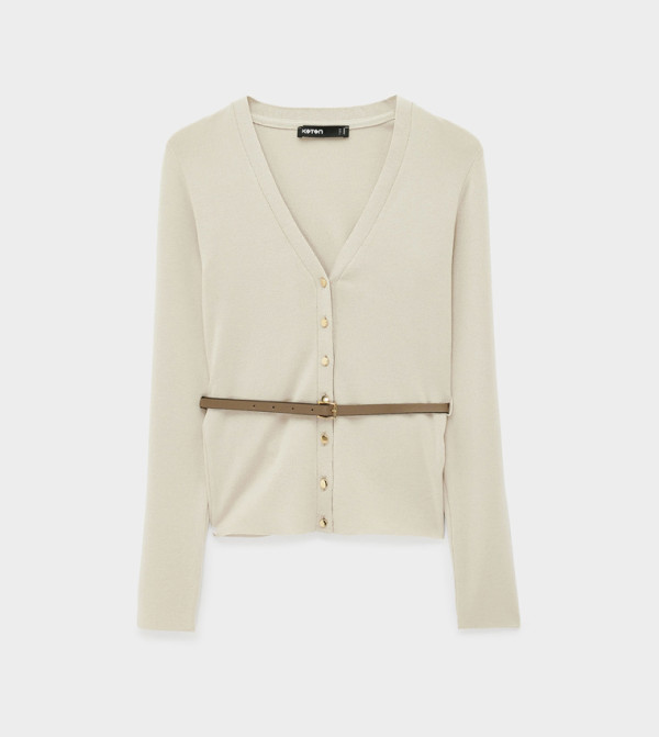 Koton  Cardigans - Beige Cardigans
