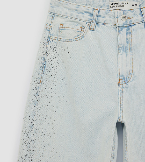 Koton  Jeans - Indigo Wide Leg Jeans