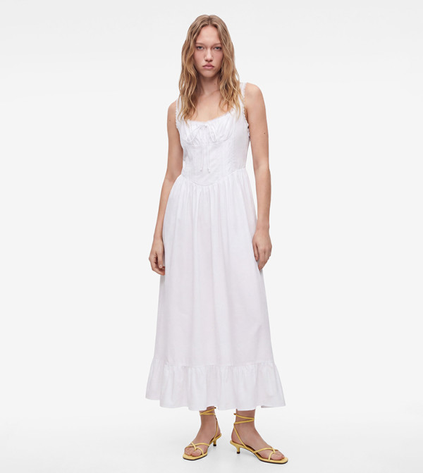 كوتون  فساتين ماكسي  - أبيض Maxi Dresses