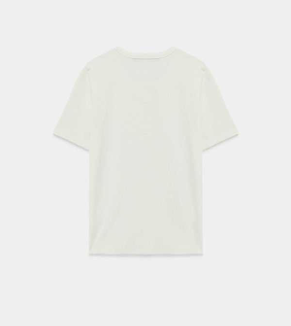 Koton  workwear-reworked - White Round Neck T-Shirts