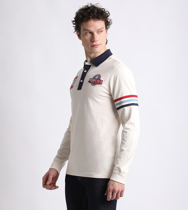 Beverly Hills Polo Club  Clothing - Ivory Polo T-shirts