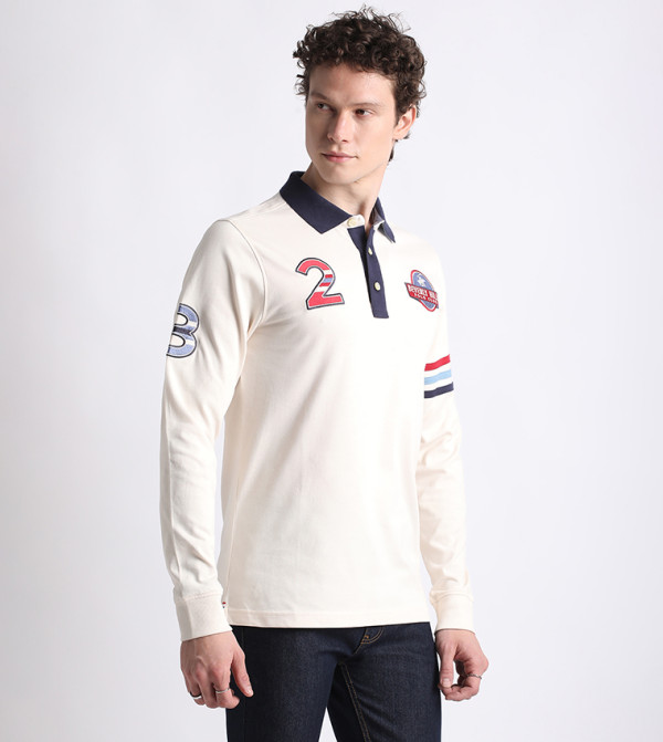 Beverly Hills Polo Club  Clothing - Ivory Polo T-shirts