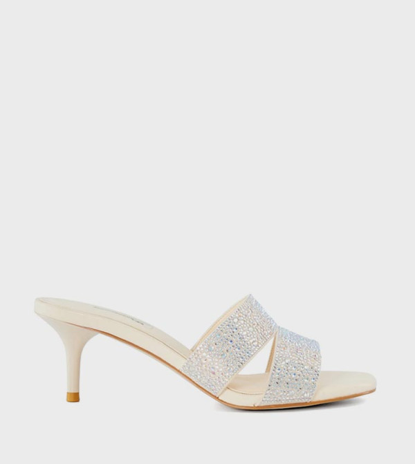 ديون لندن  الصنادل ذات الكعب العالي - بيج فاتح  Heeled Sandals
